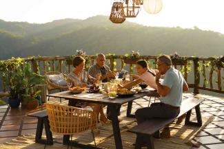 Family eating